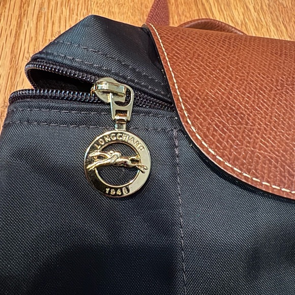 Longchamp Black and Brown Backpack - Picture 2 of 9